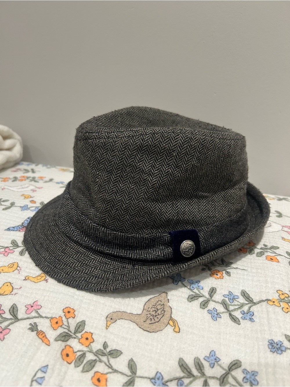 Andy & Evan Boys Gray Wool Blend Trilby Fedora Hat 5-7 Years